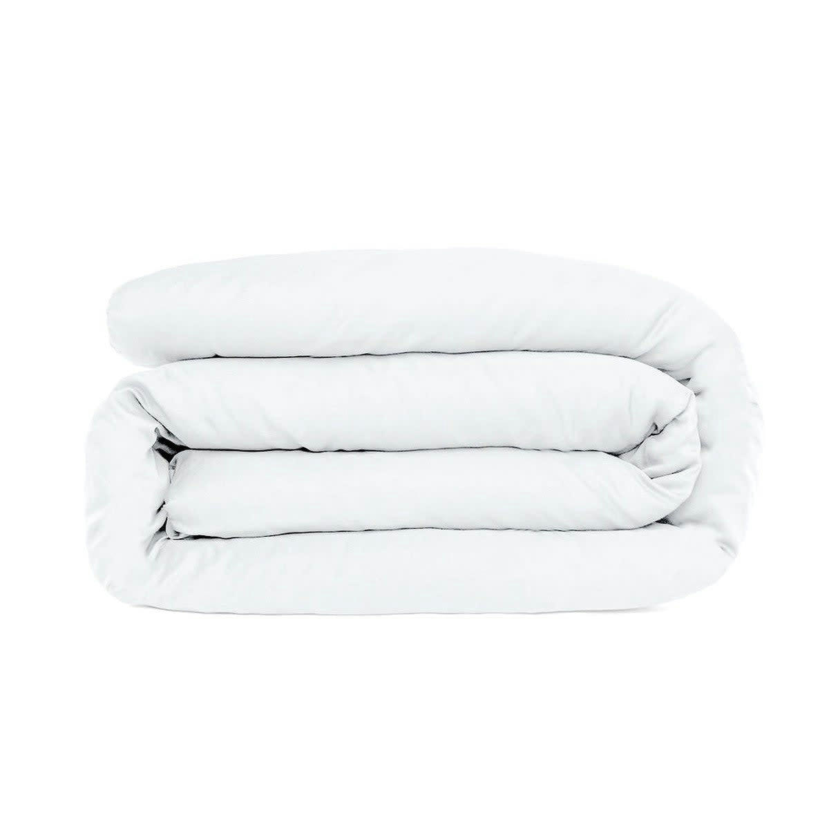 JULIA - Housse de couette satin de coton  200x200 blanc
