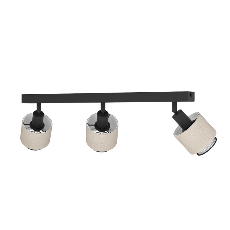 Spot Rosley noir et lin E14 3 x 40 W EGLO