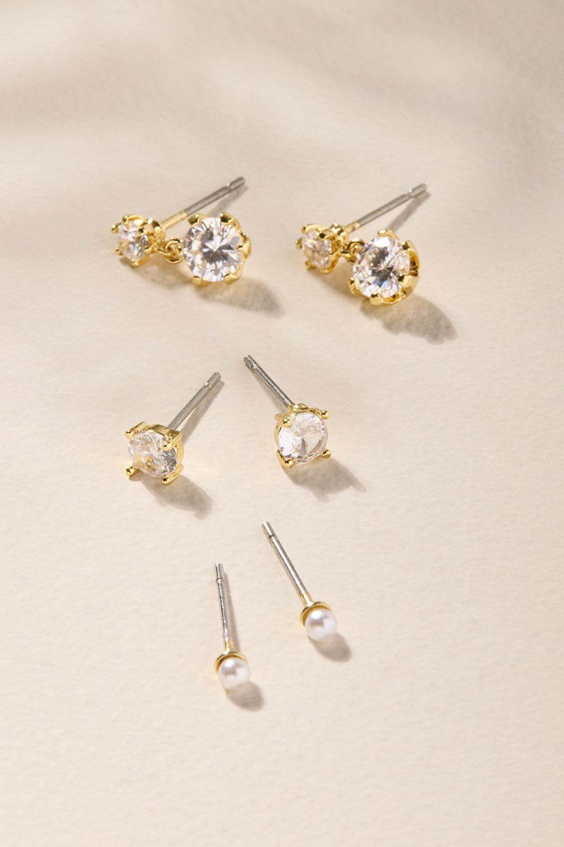 Lynda Mixed Stud Earring Set