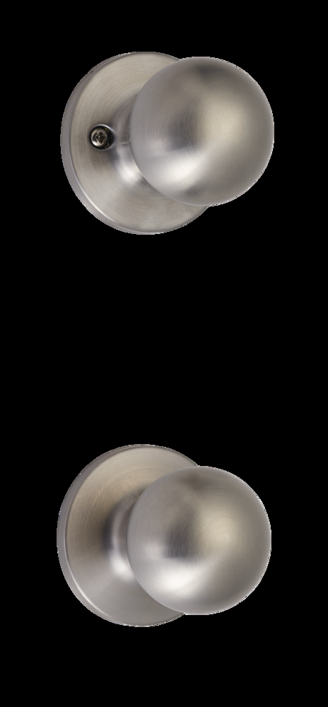 Garrison Passage Ball Door Knob Handle Set, Stainless Steel