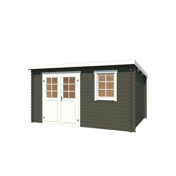 Gartenhaus »Amira«, BxHxT: 400 x 211 x 268,7 cm, (Außenmaß inkl. Dachüberstand), grüngrau