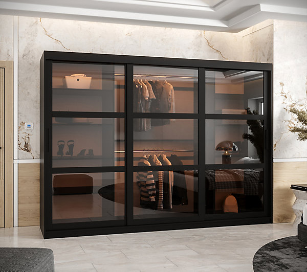 Armoire Dome a portes coulissantes H. 200 x L. 250 x P. 62 3 portes
