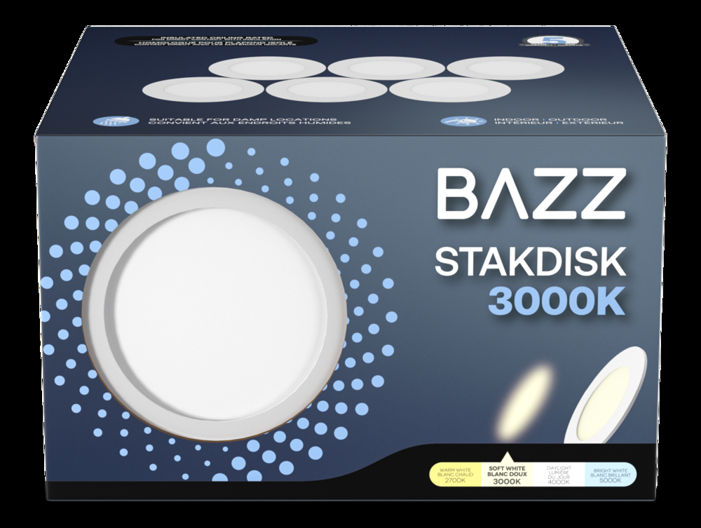 BAZZ Soft White Recessed Lights, 4-in, 6-pk