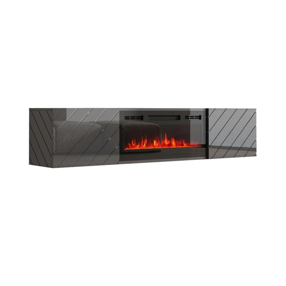 Luxe EF Wall Mounted Electric Fireplace Modern 72 TV Stand