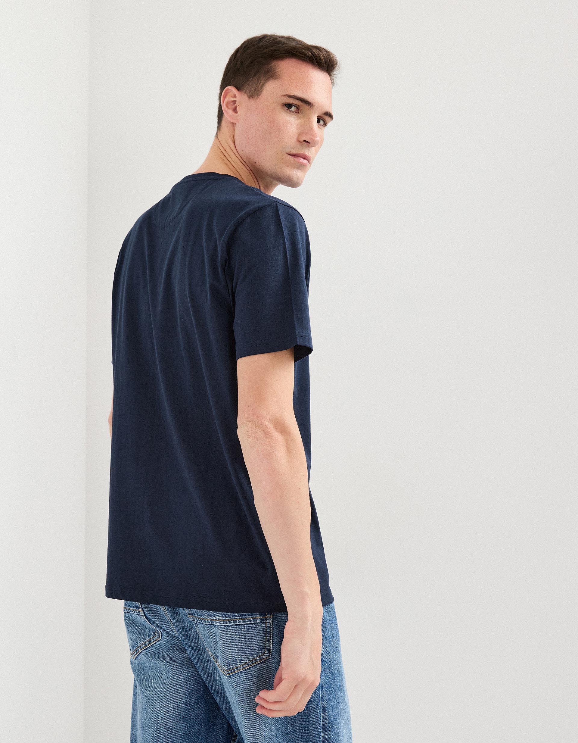T-shirt B&aacute;sica, Azul Escuro