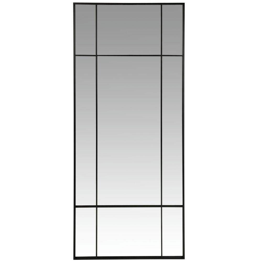 OKLAHOMA - Grand miroir fenêtre rectangulaire en métal noir 70x170