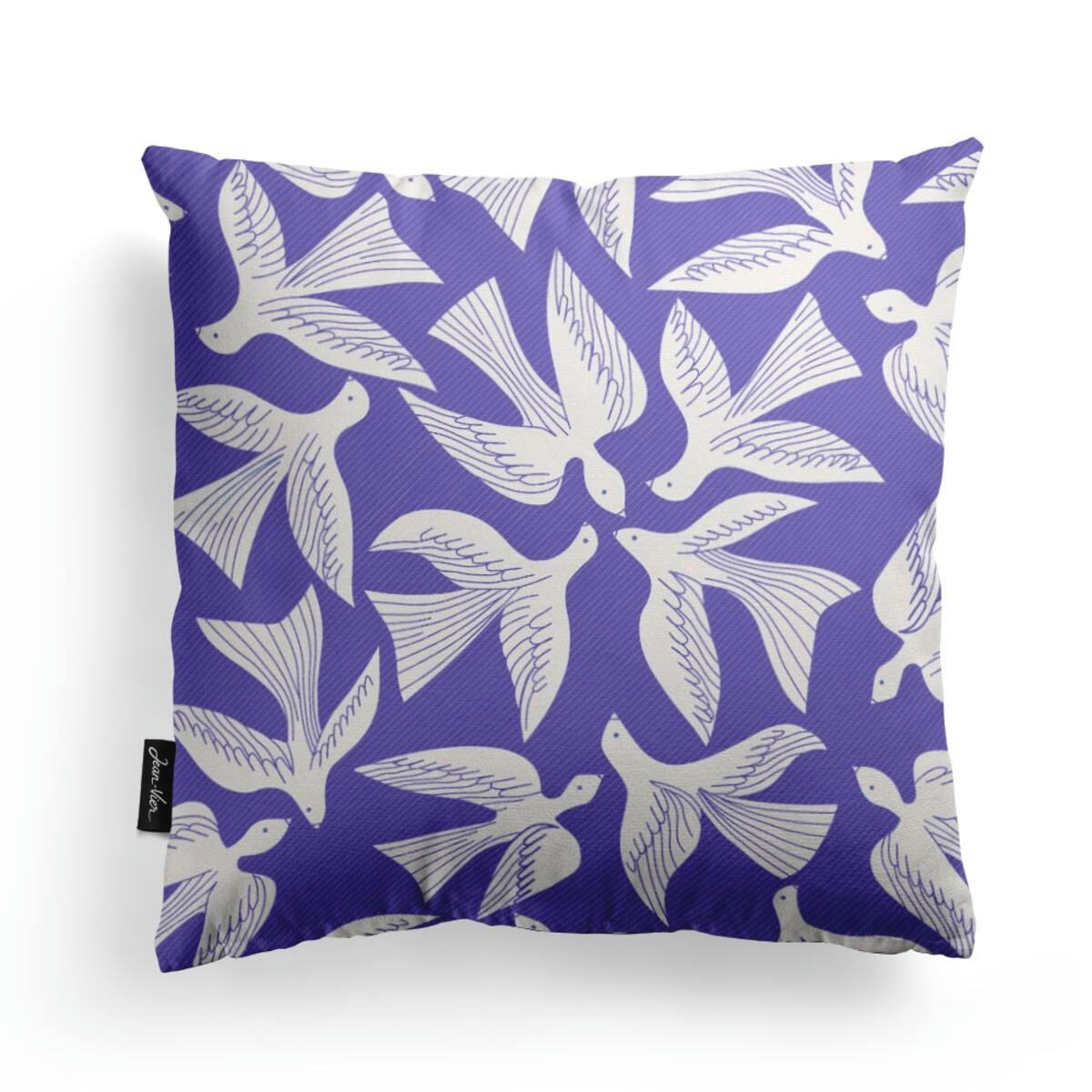 BAKEA - Housse de coussin Bleu 40x40 cm