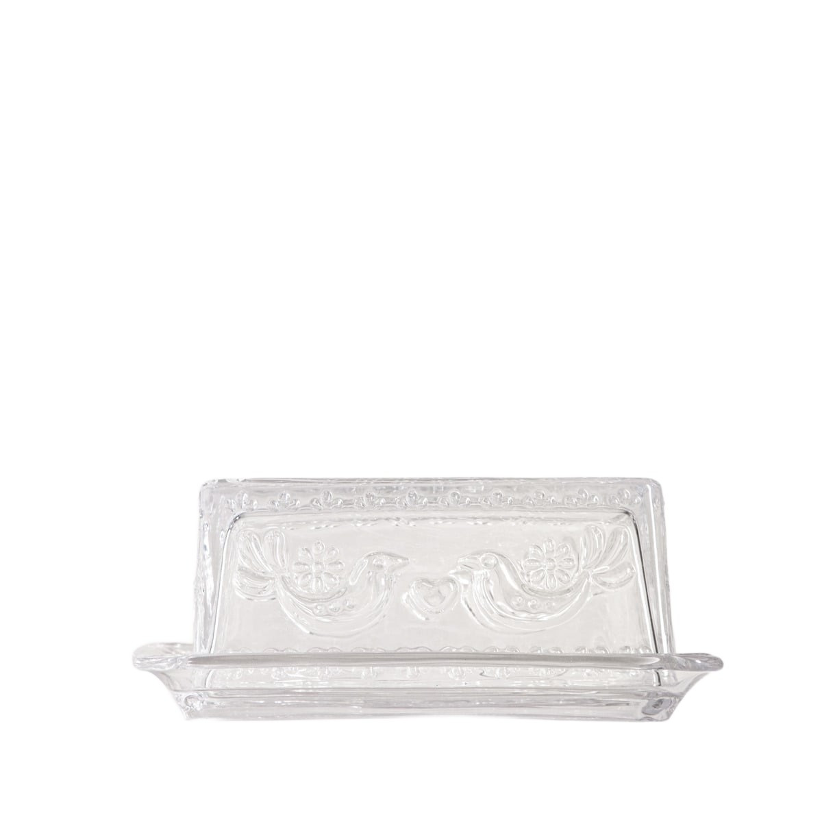 Maselniczka CRESTON szklana z motywem ptaków 17,5x7 cm HOMLA
