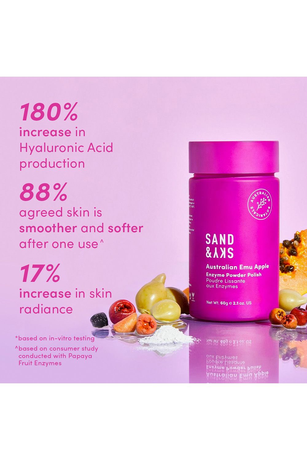 Sand & Sky Australian Glow Berries - Enzyme Powder Polish 60g