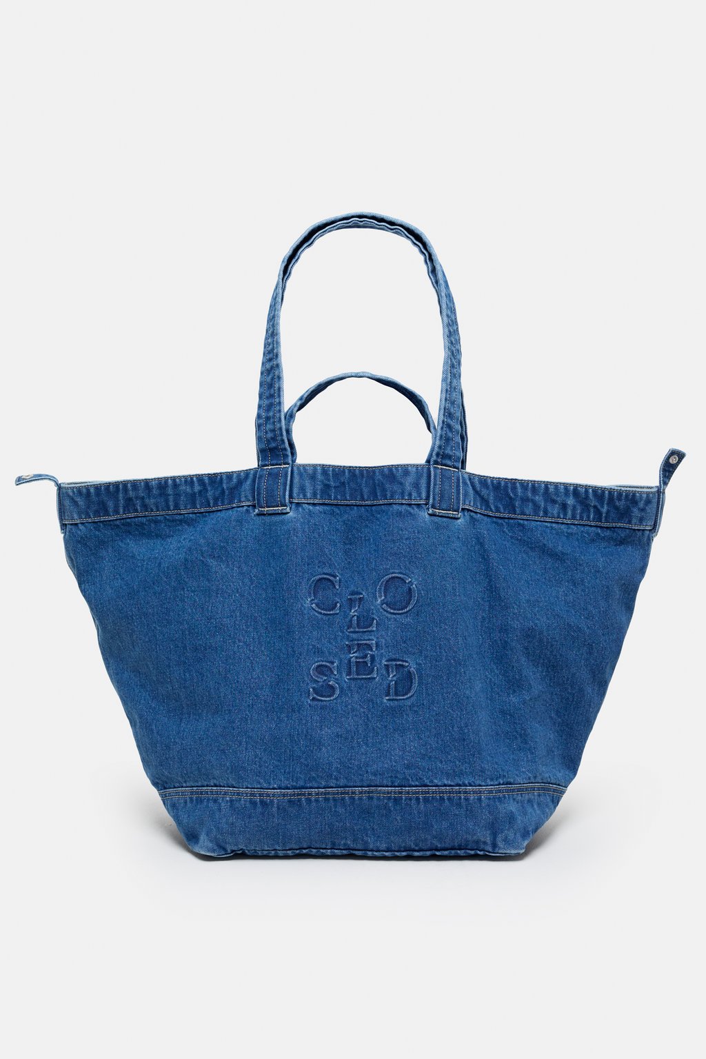 Denim-Tasche mit Logo