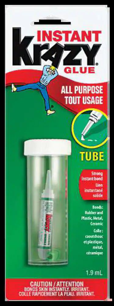 Elmer's Instant Krazy Glue All-Purpose Adhesive, Bonds Rubber/Plastic/Metal/Ceramic, Clear, 2-mL