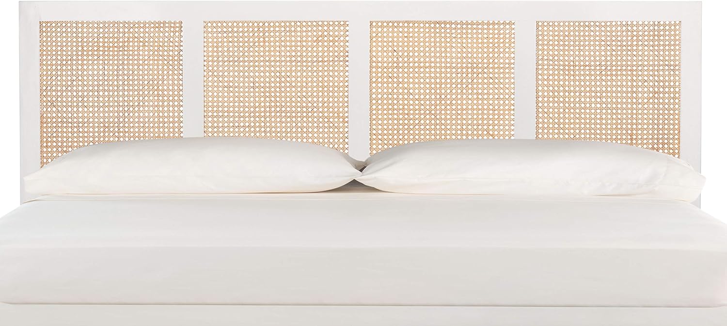 Safavieh Home Collection Vienna White Wash Cane King Headboard Platform