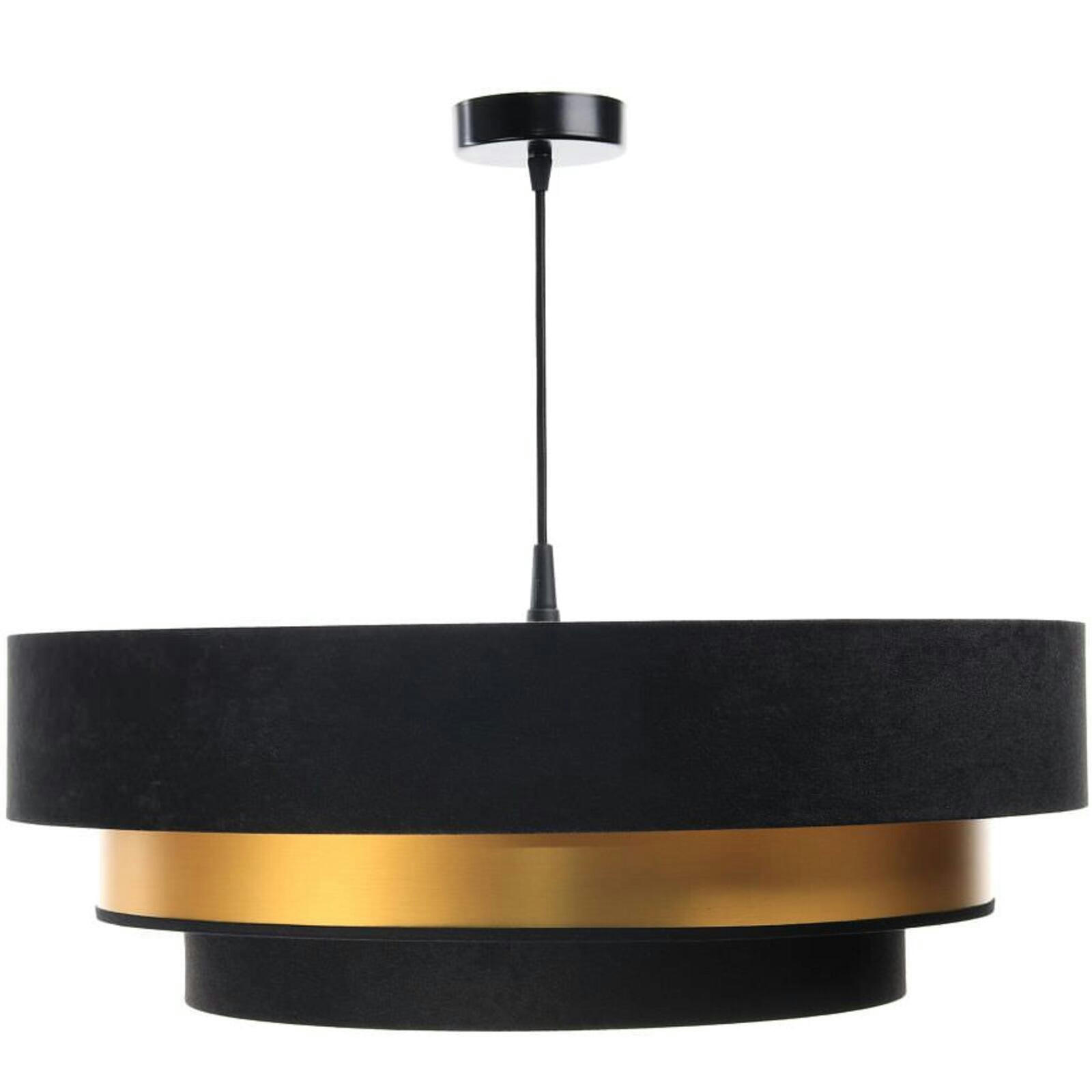 TRINITI - Suspension Tissu Noir 60x60x25 cm