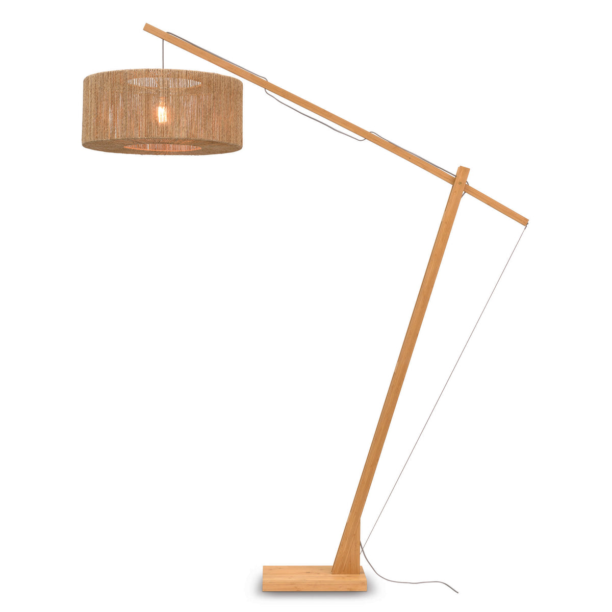 GOOD&MOJO vloerlamp Iguazu - bruin - Ø60cm