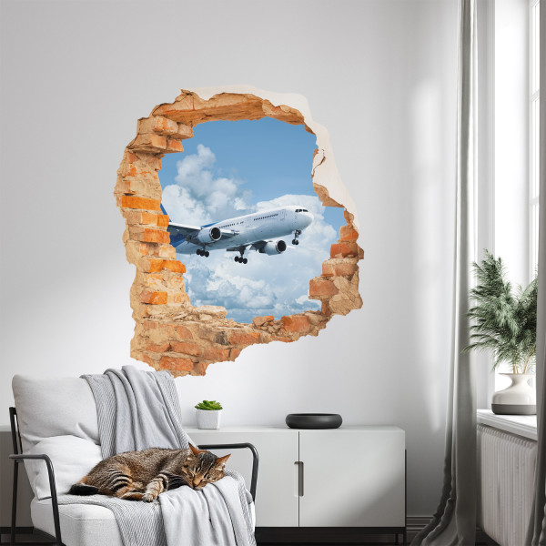 Naklejka dziura 3D lotnicze odkrycie efekt dziury 68x80
