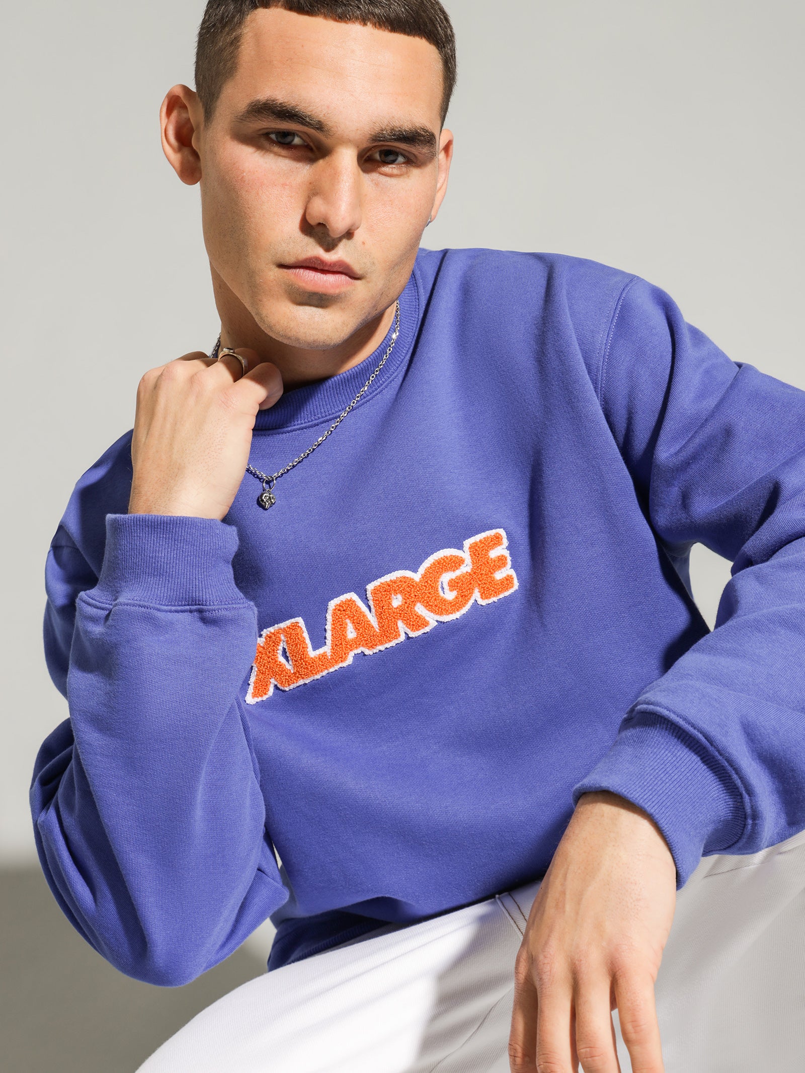 Chenille Text Logo Crew