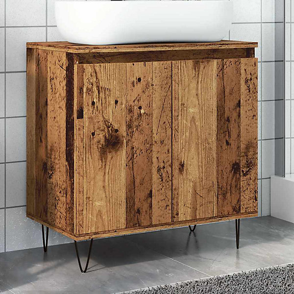 Armoire de salle de bain vieux bois 58x33x60 cm bois ingénierie vidaXL