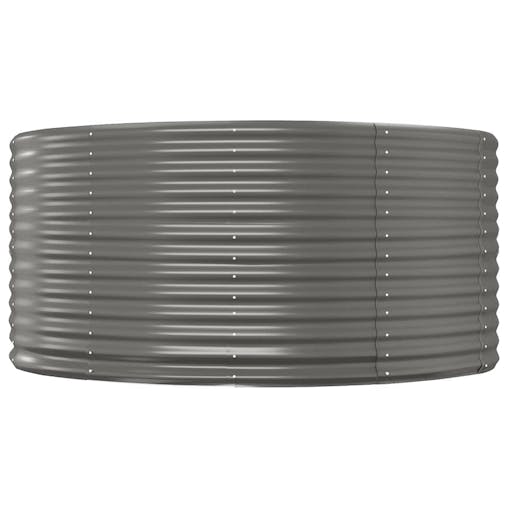 NNEVL Garden Planter Grey 140x140x68 cm Powder-coated Steel