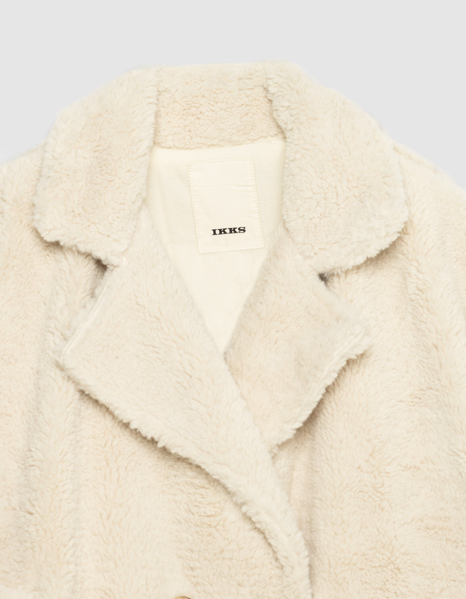 Cape écrue col tailleur Femme