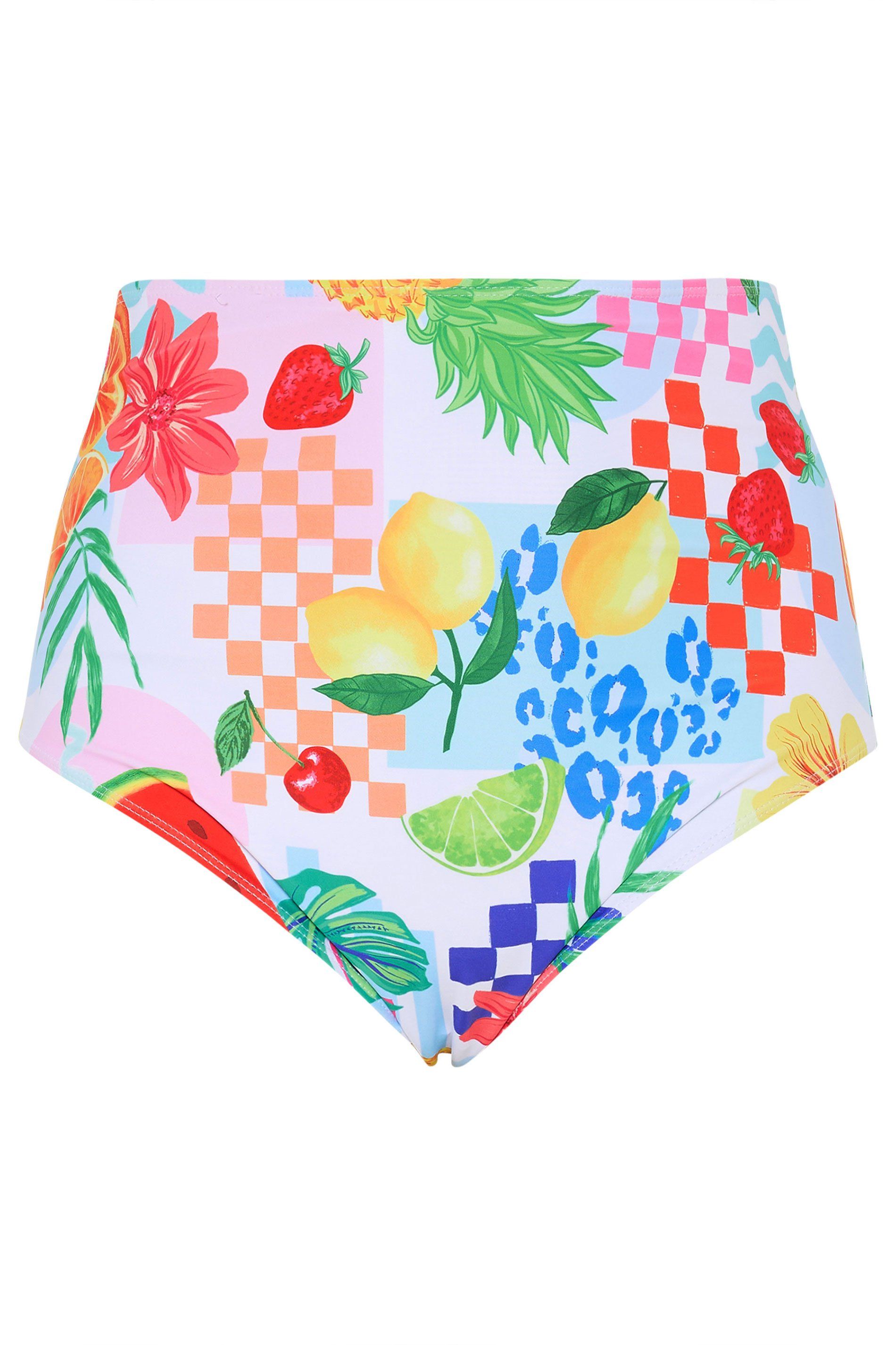 Yours Tropical Super High Waisted Bikini Briefs
