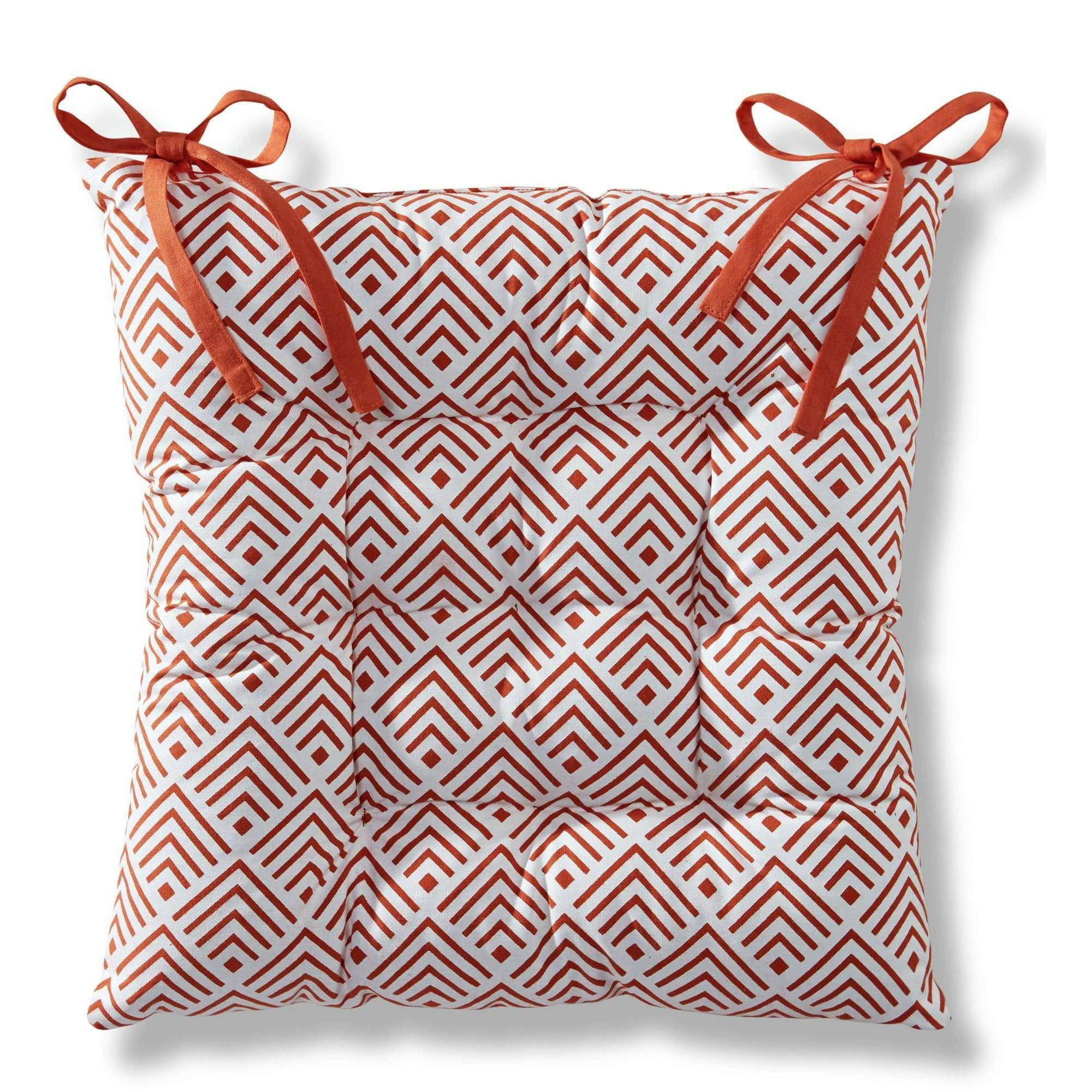 SCANDI - Galette 40x40 orange terracotta en coton