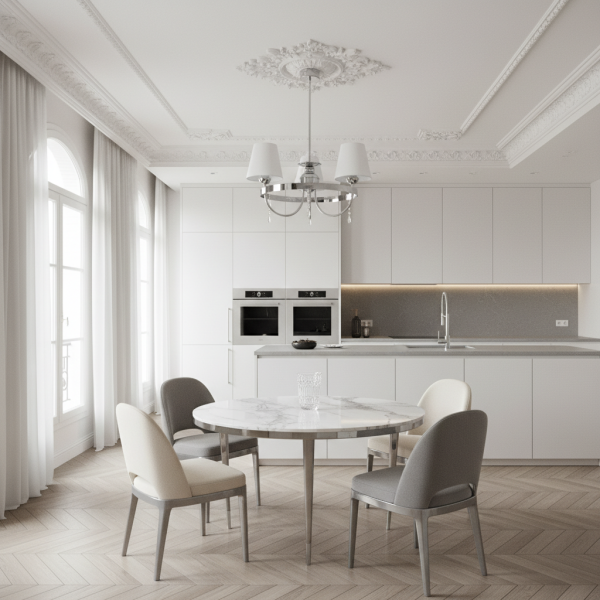 Lampa wisząca EDYLIT glamour kryształki chrom 3xE27 DIANA BIANCO 2-072