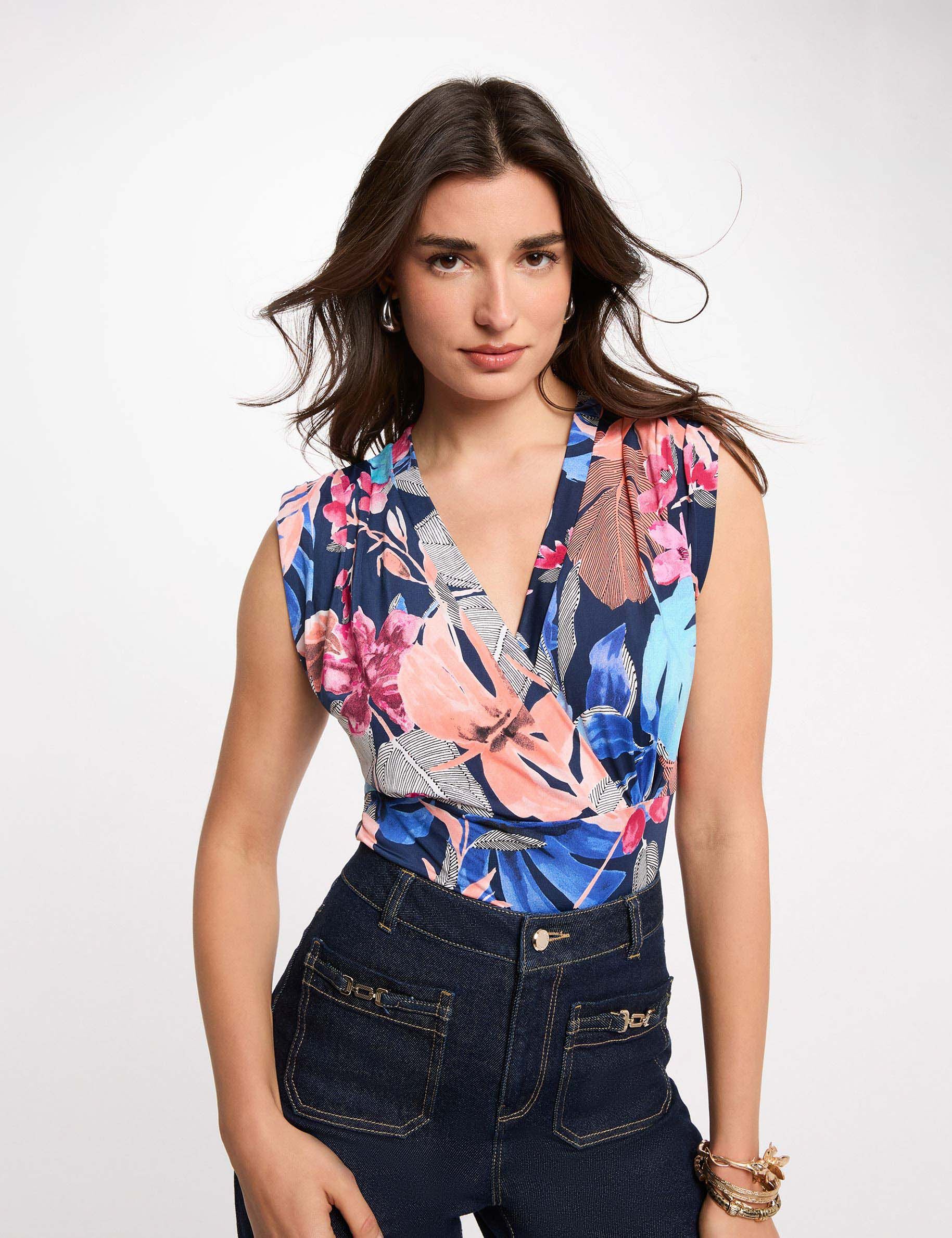 Sleeveless Fitted T-Shirt Multicolor Women