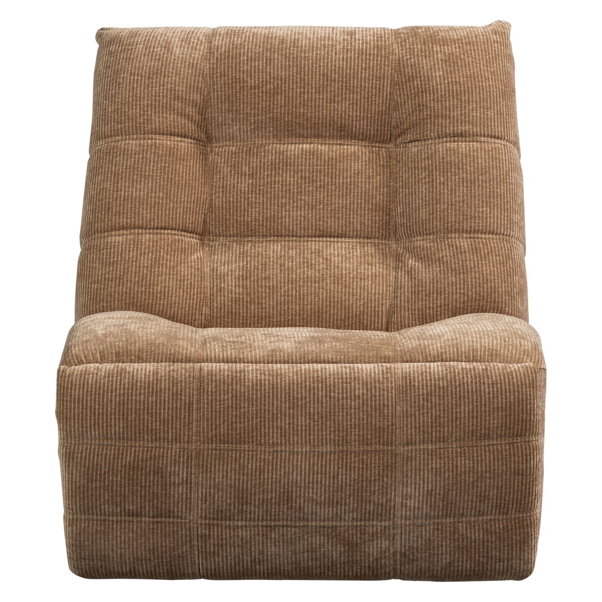 WOOOD relaxfauteuil elektrisch Hein - Geweven Ribstof - Lichtbruin