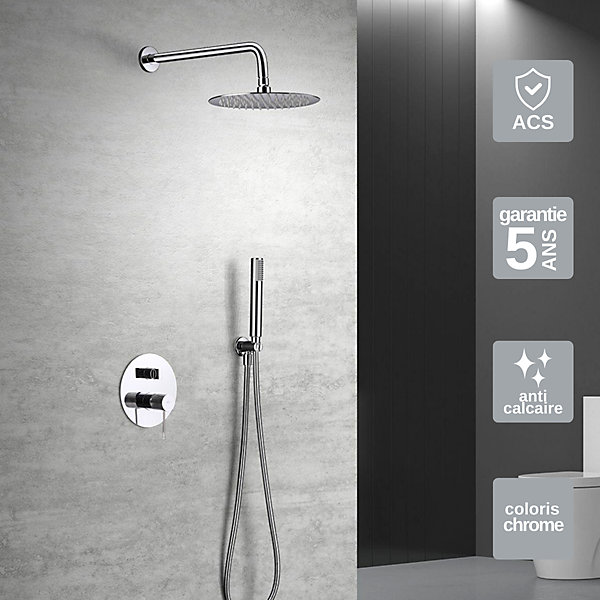 Colonne de Douche Encastrée Anti-Calcaire Chrome IMEX LINE GPD038