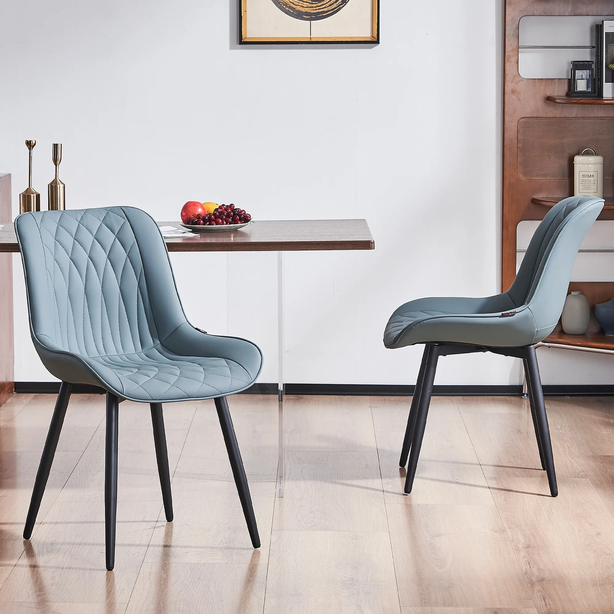 Modern Dining Chairs Set of 2 Upholstered Dining Room Chairs