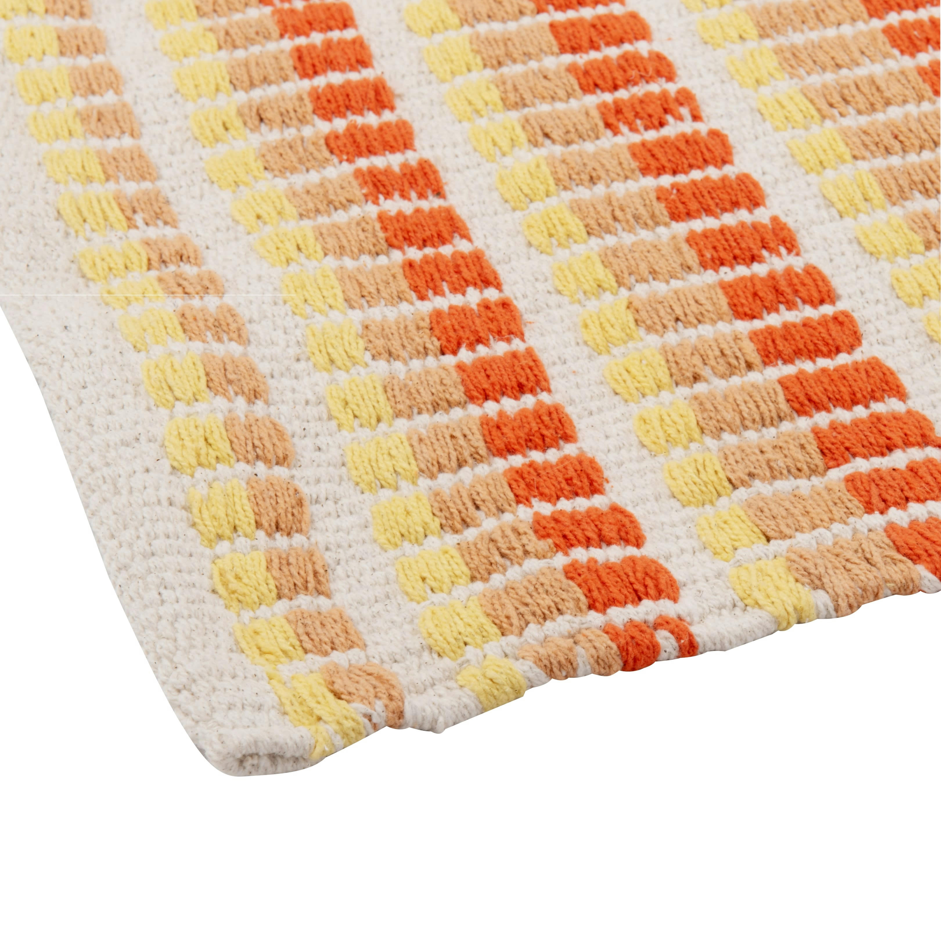 ARVORE - Tapis tissé en coton recyclé quadricolore 60x90