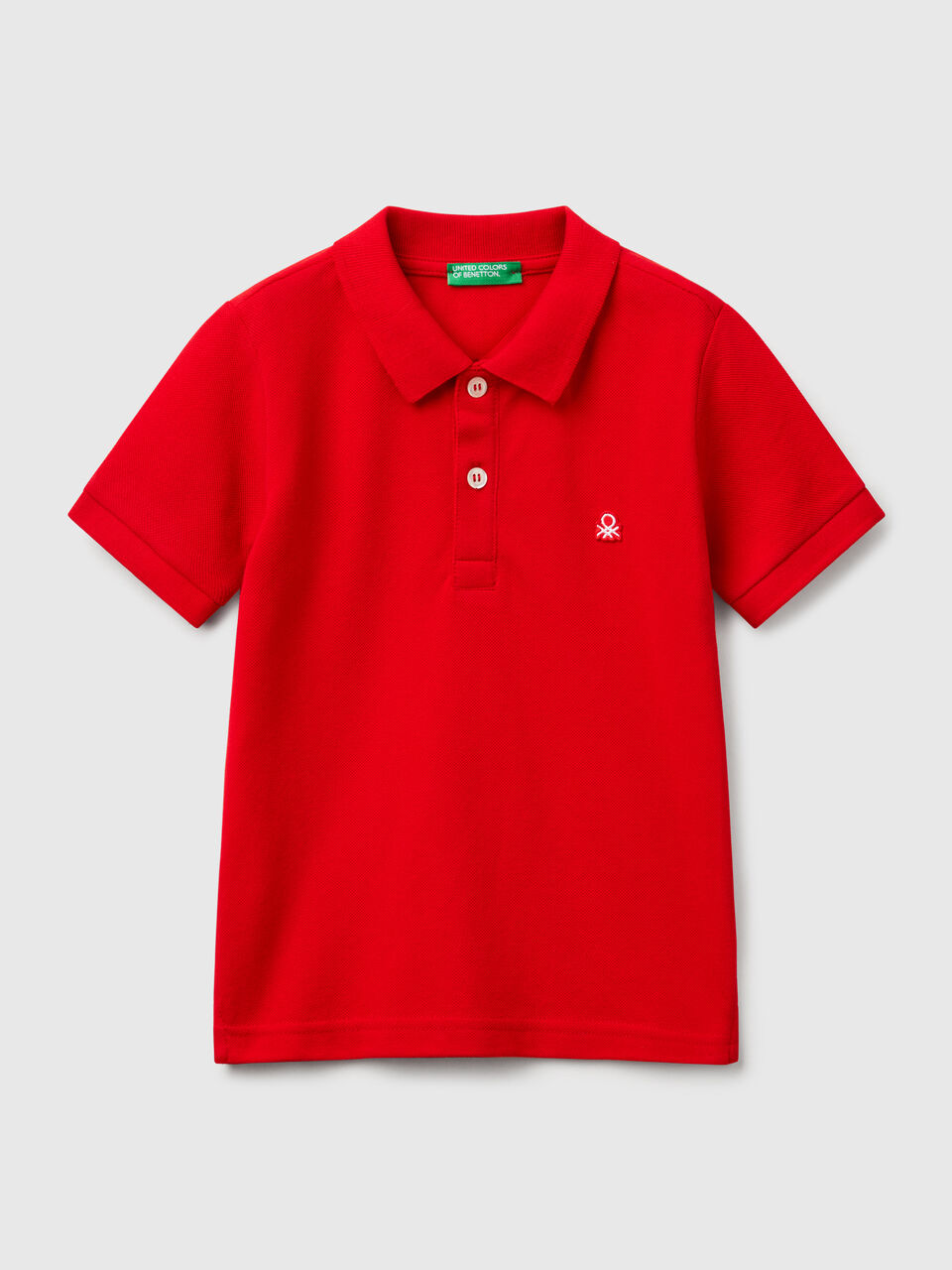 Short sleeve polo in pure cotton