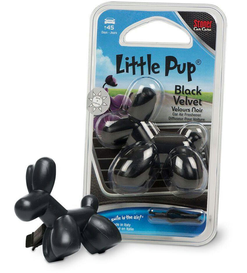 Little Pup Car Vent Clip Air Freshener, Black Velvet