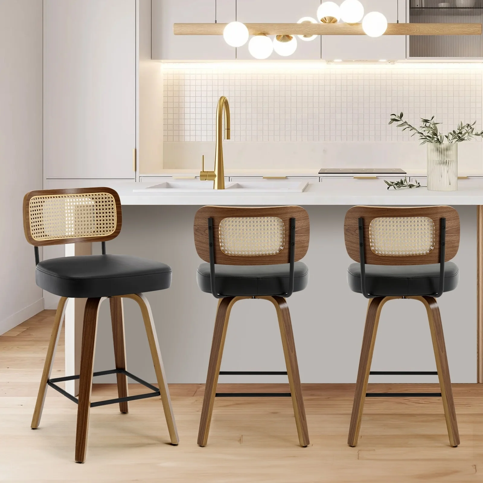 26/29 Swivel Bar Stools/ Counter Stools with Bentwood Legs