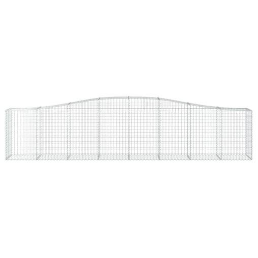 NNEVL Arched Gabion Baskets 8 pcs 400x50x80/100 cm Galvanised Iron