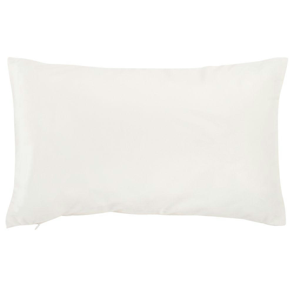 ELIA - Housse de coussin en velours plissé écru 30x50