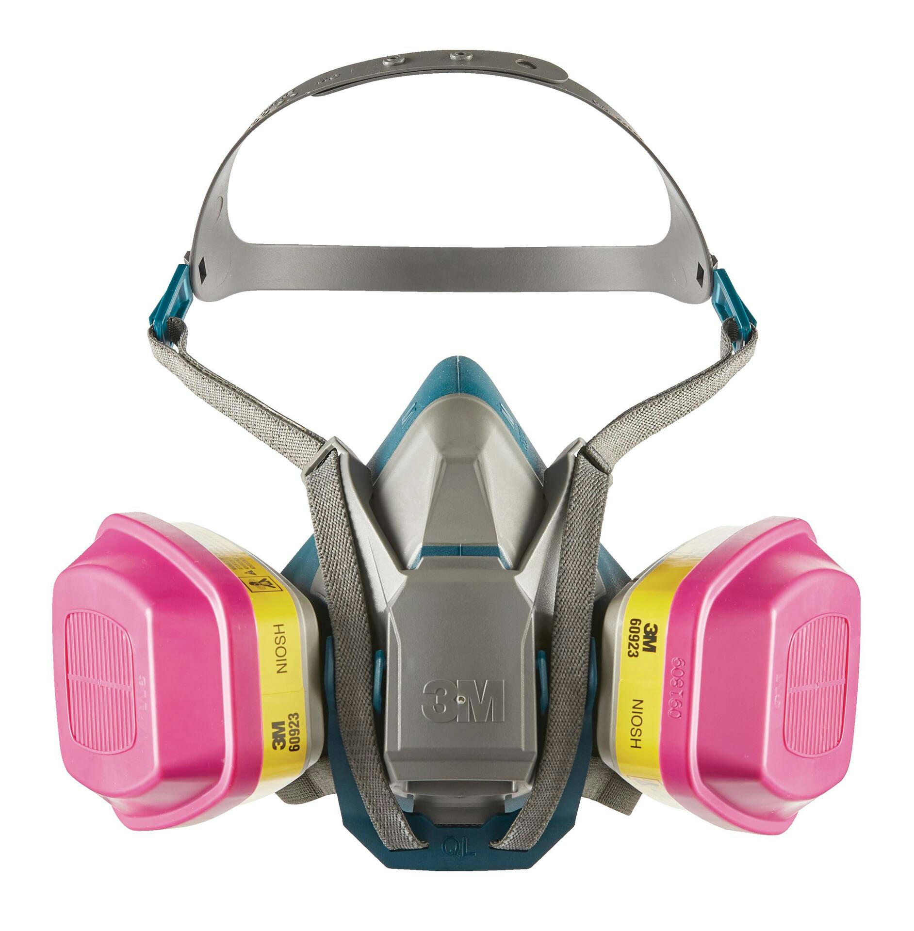 3M™ Cool Flow™ NIOSH-Approved Multi-Purpose Respirator with Quick Latch Grey, Medium