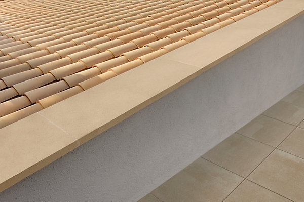 Couvre mur de mur plat en béton pressé L.100 x l.30 x ep.4cm beige