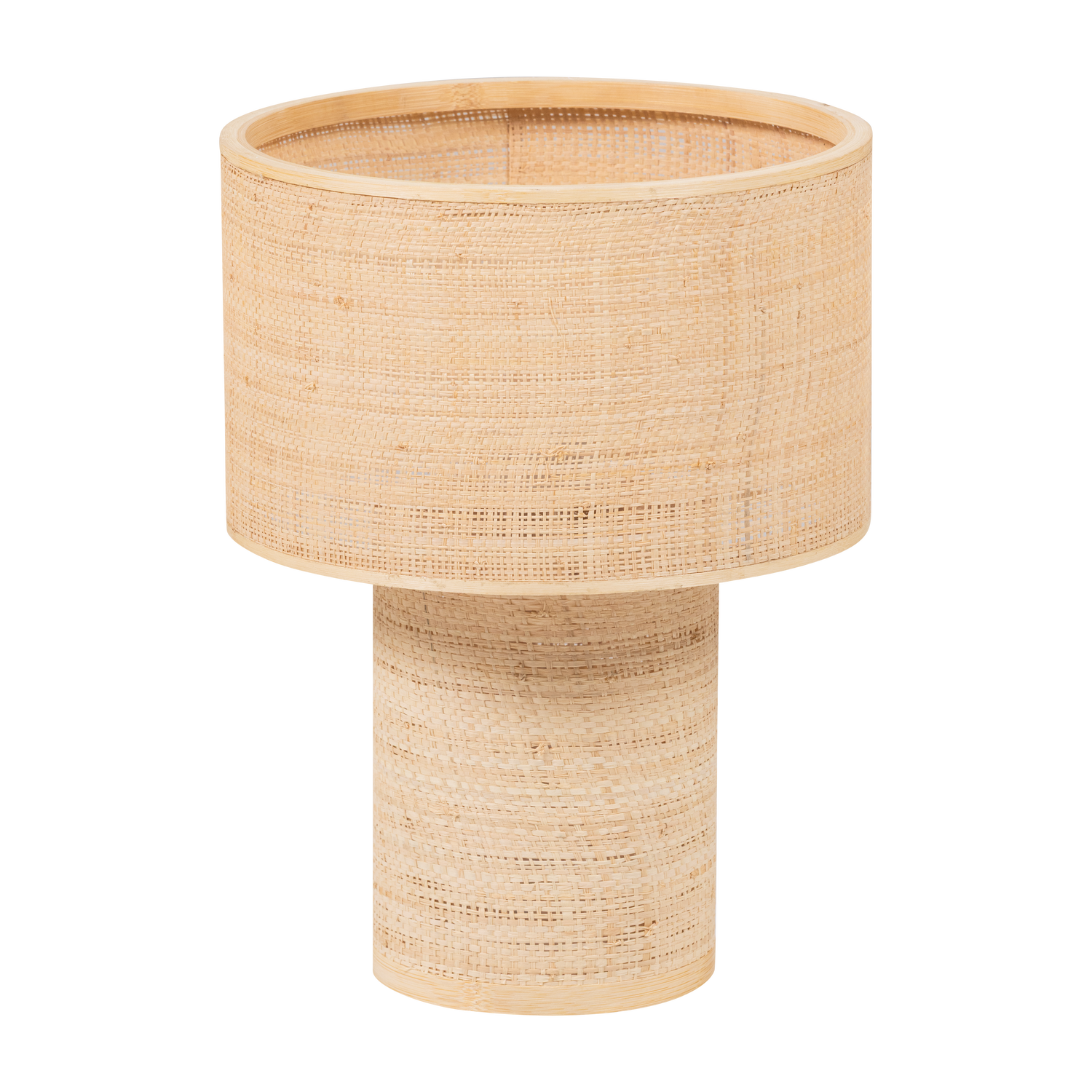 WOOOD tafellamp Ø 28 cm Syro - Raffia - Naturel - 38x28x28