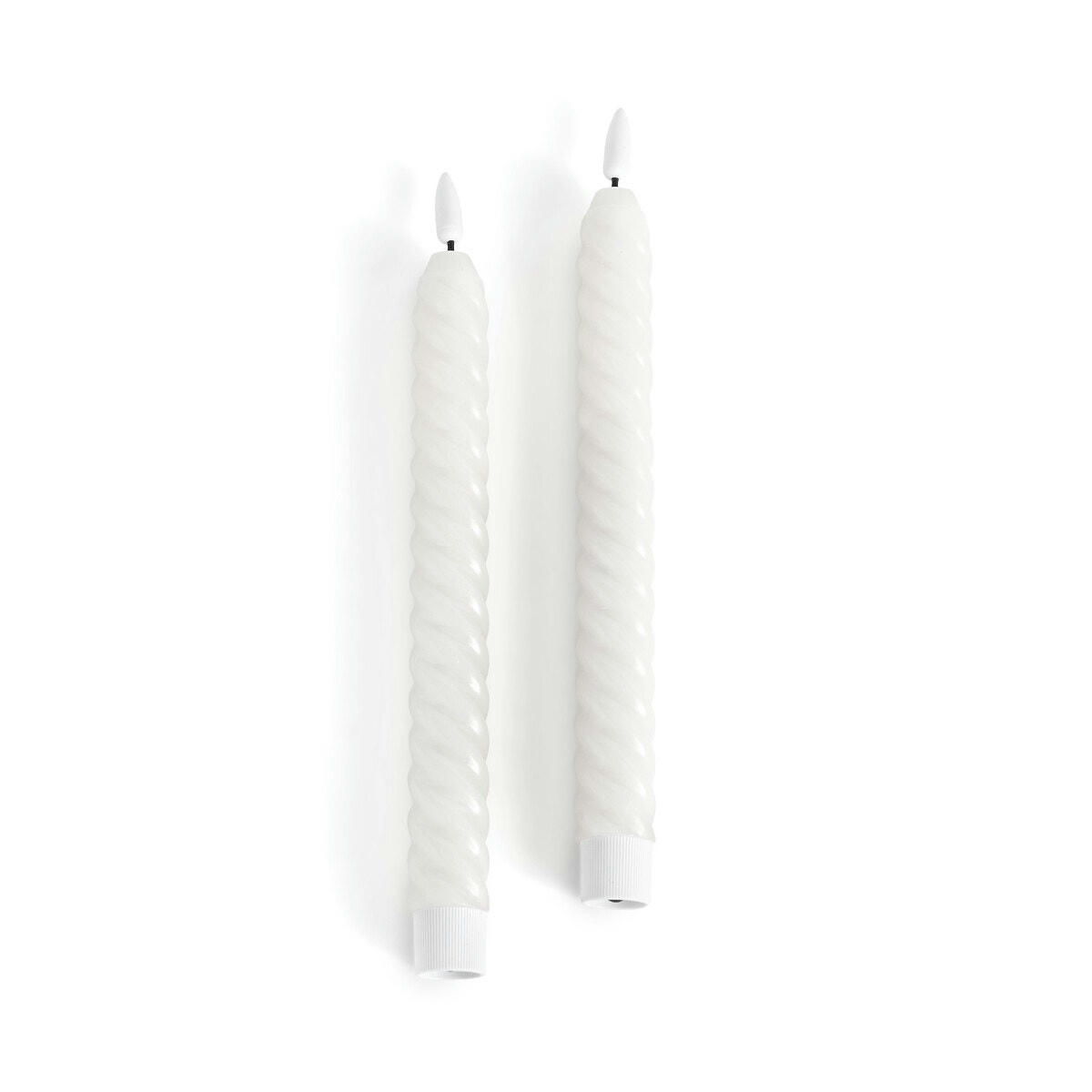 Lot de 2 bougies Led torsadées, Galaty