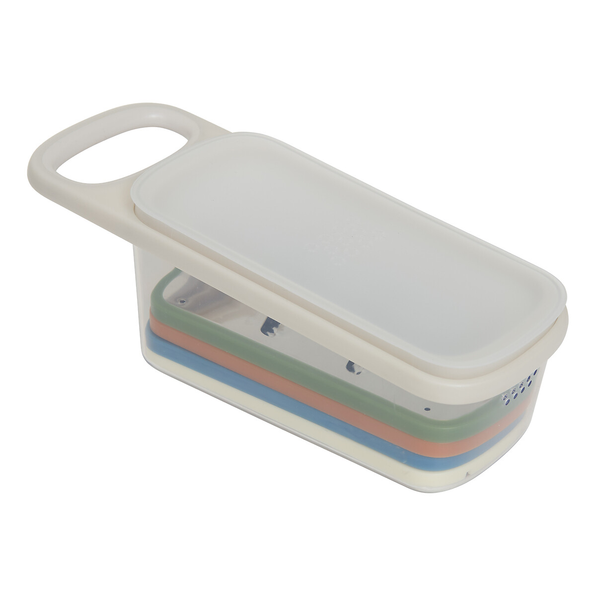 Raspador com 4 lâminas e armazenamento