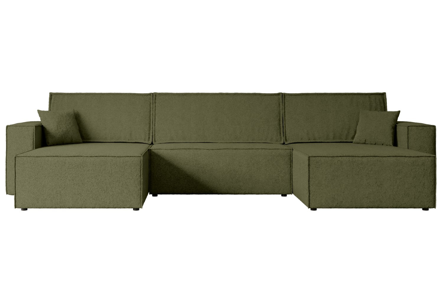 Narożnik z funkcją spania i pojemnikiem CELTIC-XLU - 377x143x83cm Zielony