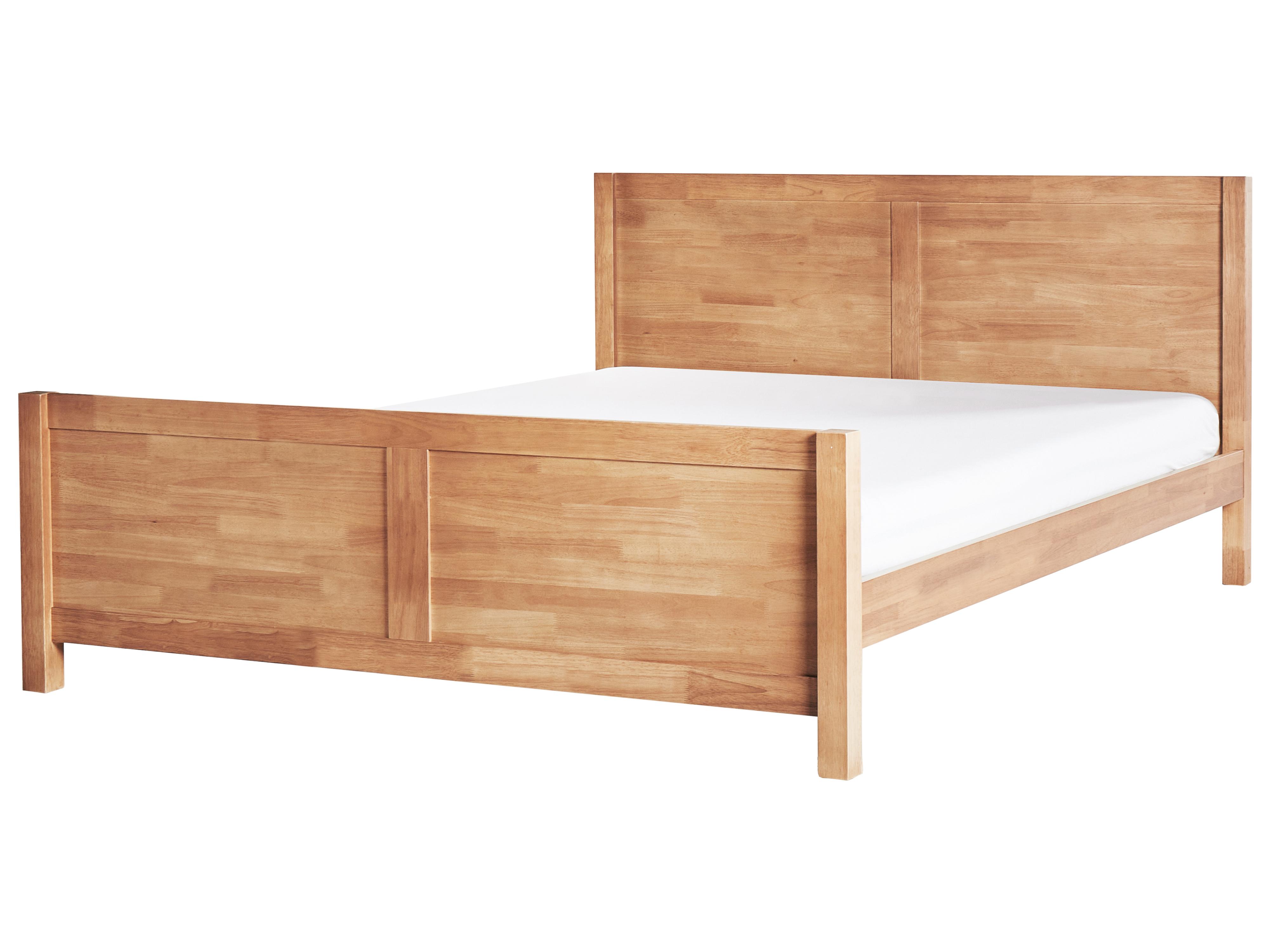 Bed Wood CHAMPAGNAT 140 x 200 cm (EU Double) Light Brown