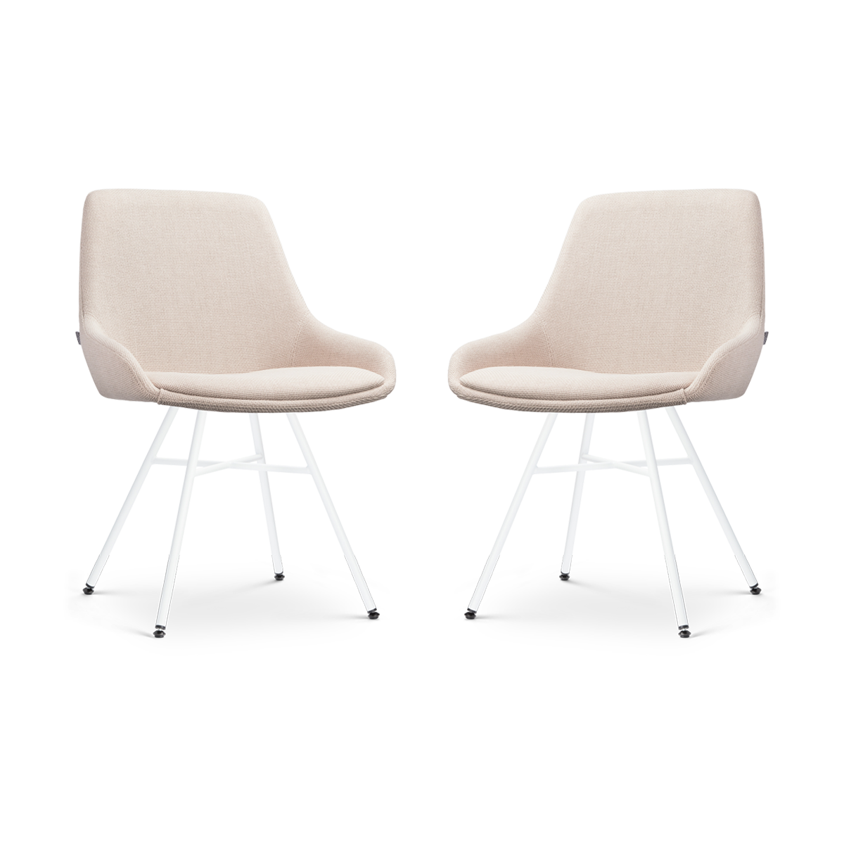 Nolon Noa-Isa Eetkamerstoelen Set van 2 - Beige - Wit