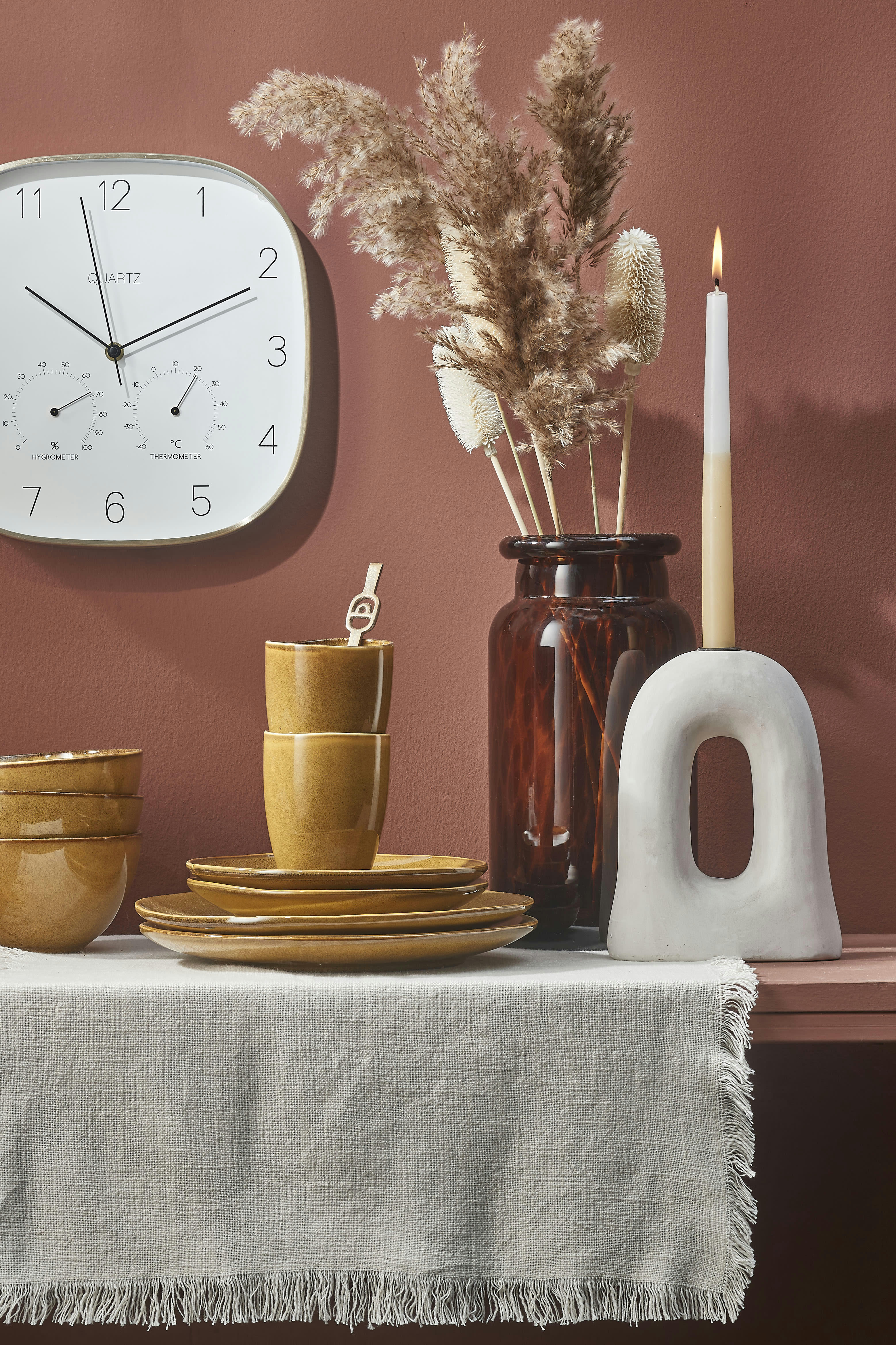 TIGER - Vase en verre marron H30