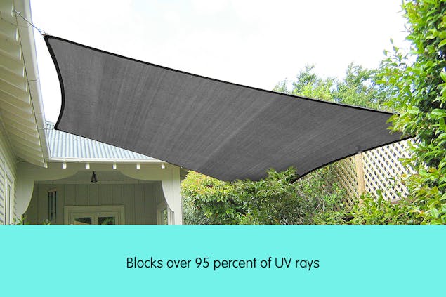 NNEDPE Wallaroo Rectangular Shade Sail 3m x 5m -Grey