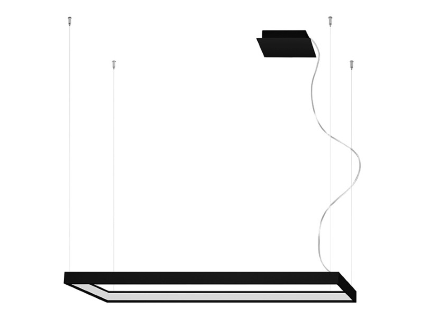 Lampa wisząca Tuula LED aluminiowa czarna