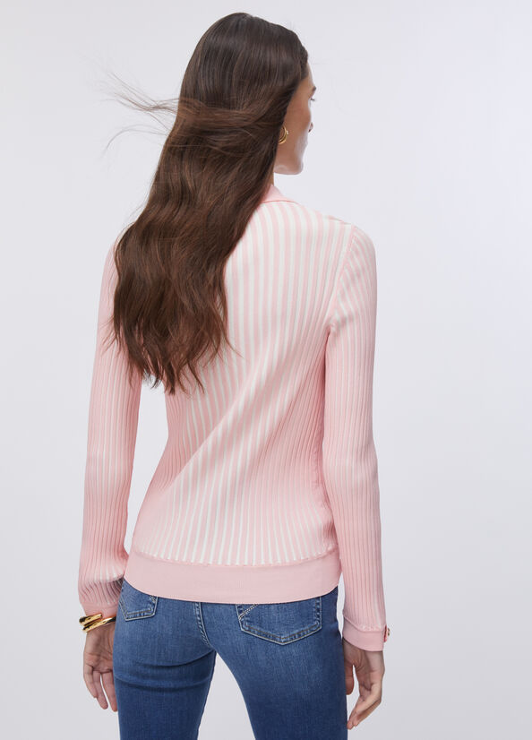 Maglia serafino a coste