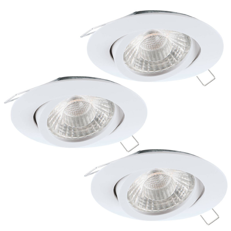 Spot encastrable Tedo 1 nickel satiné Ø 8 cm GU10 3 x 4,8 W EGLO