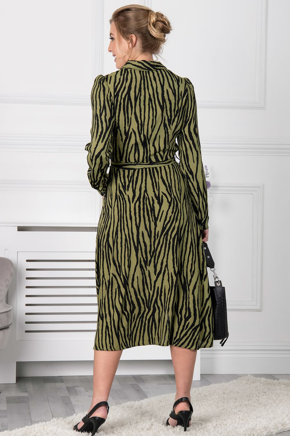 Jolie Moi Shea Viscose Shirt Midi Dress